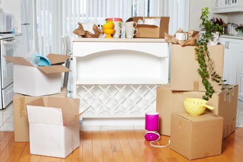 Packed storage unit with labeled boxes in Archway
