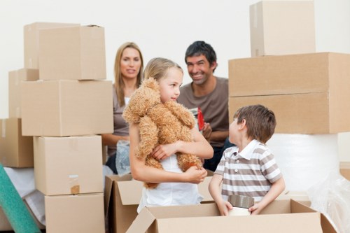 Furniture handling during flat removals in Archway